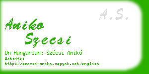 aniko szecsi business card